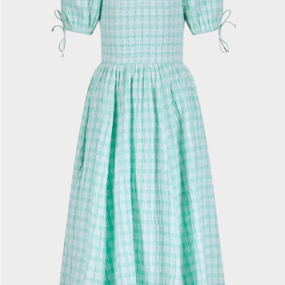 JessaKae Mint Gingham Puff-Sleeve Maxi Dress - Women - Picture 2 of 7